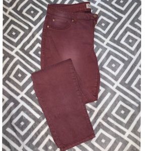 Burgundy Jeans